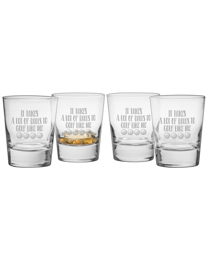 Susquehanna Glass Set Of Four 13.25oz Golf Like Me DOF Glasses Home Bar Carts & Accessories - Image 2