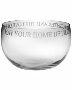 Susquehanna Glass "May Your Home Be Filled With Love" 9in Bowl Decorative Items & Frames
