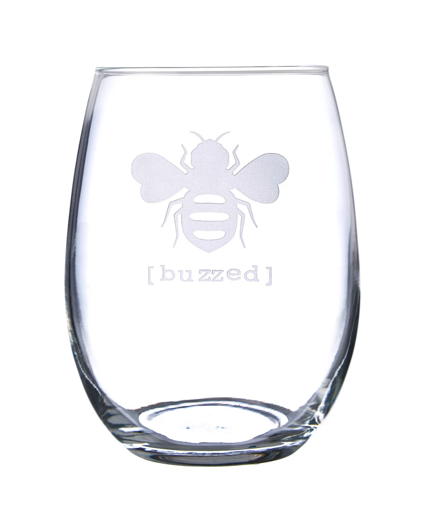 Susquehanna Glass Tipsy Assorted Set Of 4 Stemless Wine Glasses Home Bar Carts & Accessories - Image 4