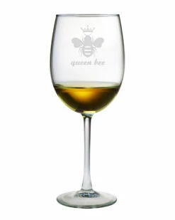 Susquehanna Glass Queen Bee Set Of Four 19oz Wine Glasses Home Drinkware