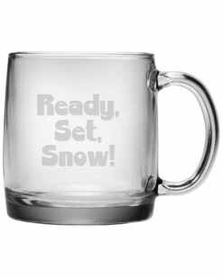 Susquehanna Glass "Ready Set Snow" Set Of 4 Nordic Mugs Home Bar Carts & Accessories