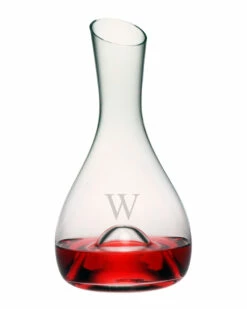 Susquehanna Glass Monogrammed Glass Punted Carafe, (A-Z) Home Bar Carts & Accessories