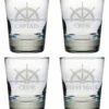 Susquehanna Glass "Captains" Set Of 4 Double Old Fashioned Glasses Home Bar Carts & Accessories