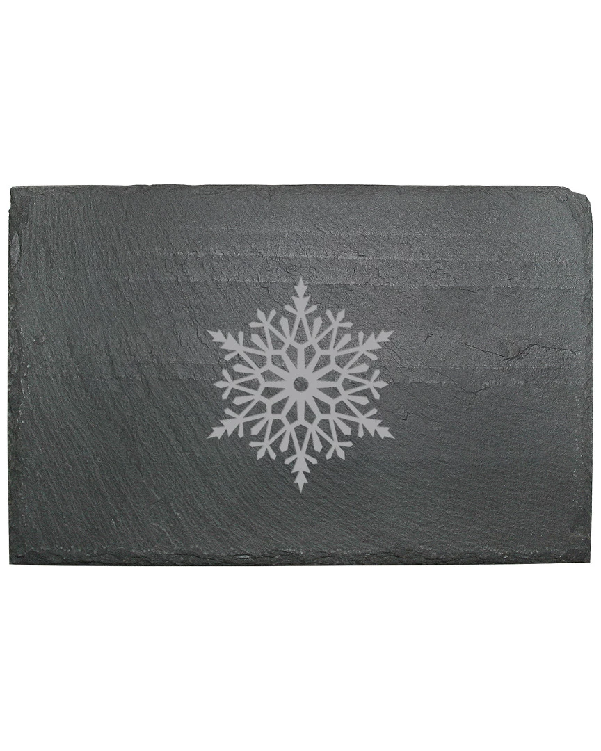 Susquehanna Glass Let It Snow Slate Cheese Server Home Serveware