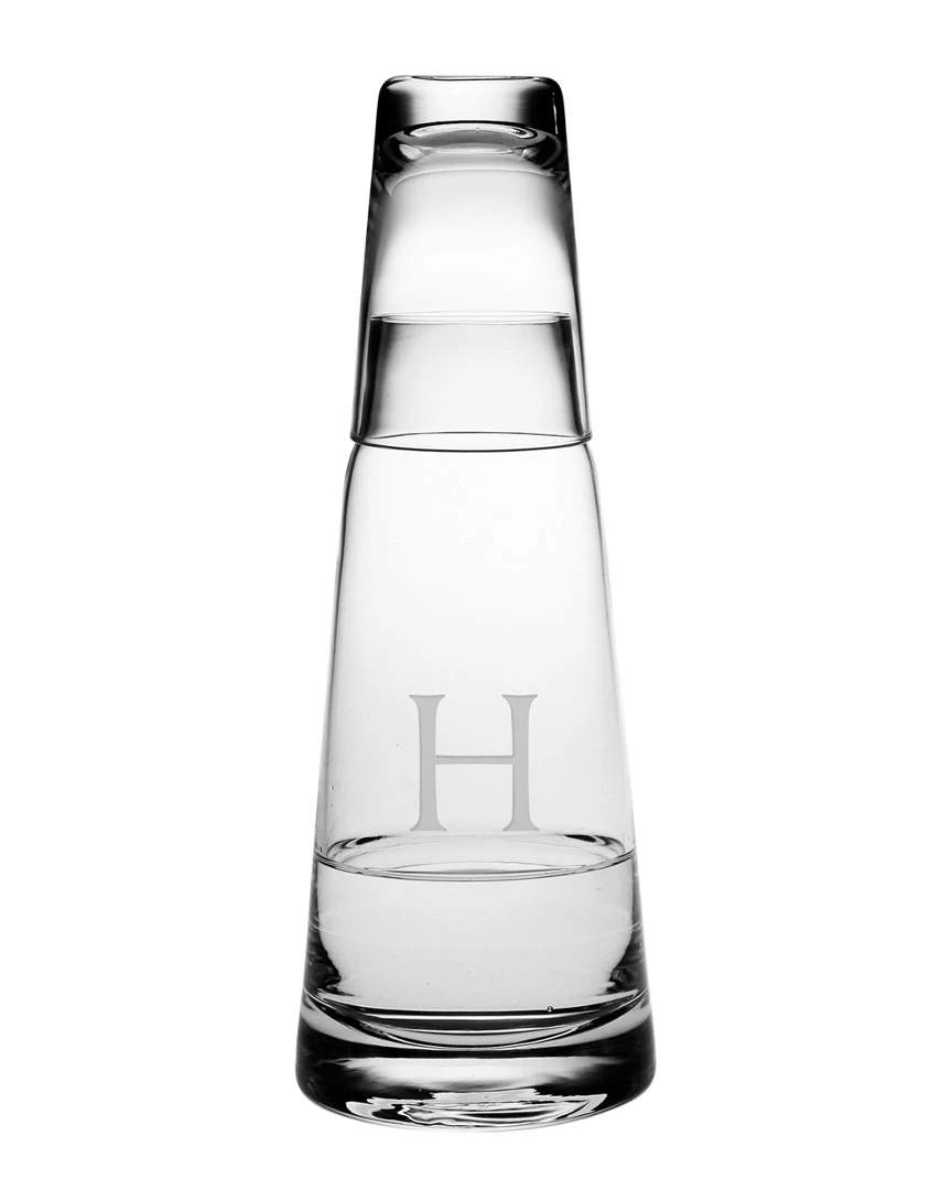 Susquehanna Glass Monogrammed Night Stand 29.5oz Carafe & Glass Set, (A-Z) Home Bar Carts & Accessories - Image 2