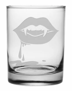Susquehanna Glass Vampire Lips Set Of Four 14oz Glasses Home Bar Carts & Accessories
