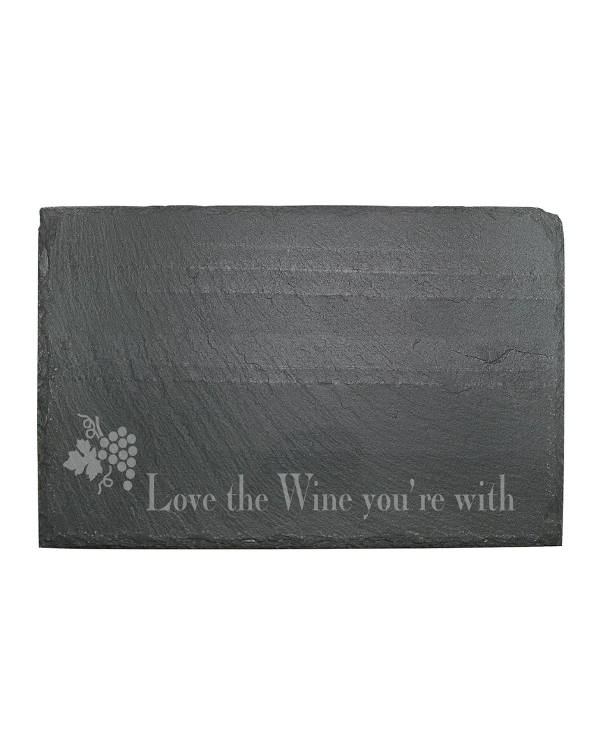 Susquehanna Glass Love The Wine You're With 2pc Cheese Server Set Home Serveware