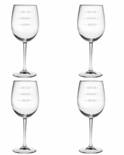 Susquehanna Glass Don't Ask Wine Set Of Four 19oz Stem Glasses Home Drinkware