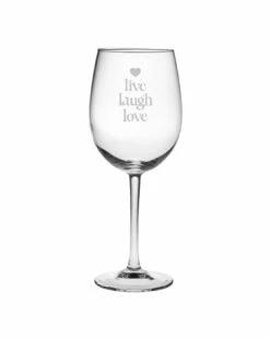 Susquehanna Glass Susquehanna Live Laugh Love Set Of Four 19oz Wine Glasses Home Drinkware