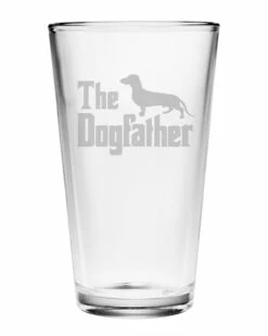 Susquehanna Glass Set Of 4 16oz The Dogfather Pint Glasses Home Pet Supplies