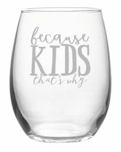 Susquehanna Glass Because Kids Stemless Wine & Gift Box Home Bar Carts & Accessories