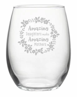 Susquehanna Glass Amazing Daughters Stemless Wine & Gift Box Home Bar Carts & Accessories