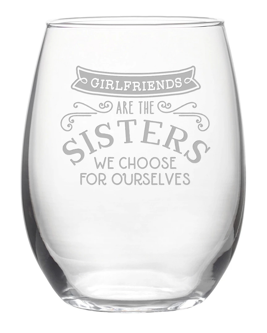 Susquehanna Glass Girlfriends Stemless Wine & Gift Box Home Bar Carts & Accessories