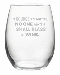 Susquehanna Glass Size Matters Stemless Wine & Gift Box Home Bar Carts & Accessories