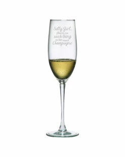 Susquehanna Glass Set Of Two 8oz Silly Girl Champagne Flutes Home Drinkware