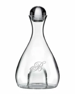 Susquehanna Glass Monogrammed Lenox 48oz Tuscany Classics Decanter, (A-Z) Home Bar Carts & Accessories