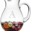 Susquehanna Glass Monogrammed 90oz Engraver Classic Round Pitcher, (A-Z) Home Drinkware