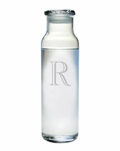 Susquehanna Glass Monogrammed 24oz Engraver Water Bottle, (A-Z) Home Bar Carts & Accessories
