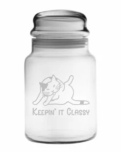 Susquehanna Glass Classy Cat Apothecary Jar Home Pet Supplies