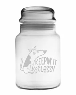 Susquehanna Glass Classy Dog Apothecary Jar Home Pet Supplies