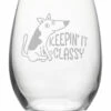 Susquehanna Glass Set Of 4 Classy Dog Stemless Wine Tumblers Home Pet Supplies