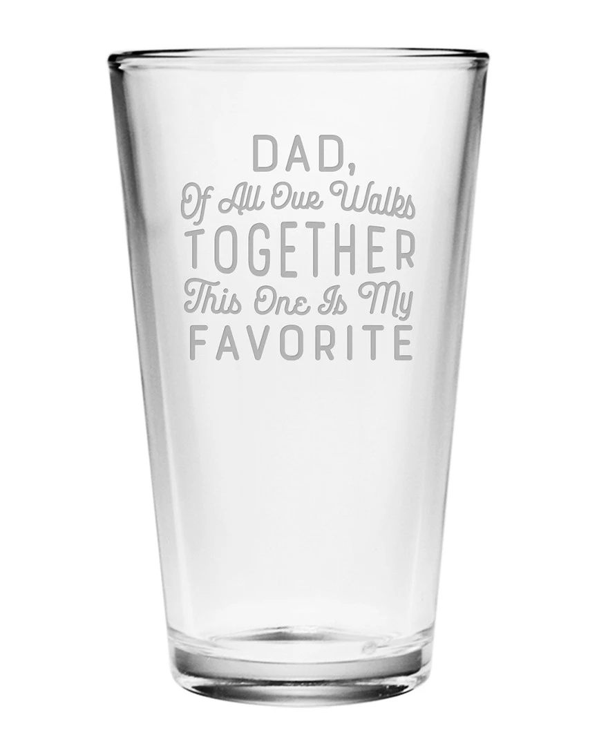 Susquehanna Glass Our Walks Together Pint Glass Home Drinkware