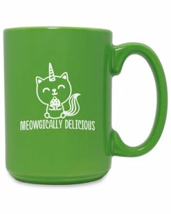 Susquehanna Glass Meowgically Delicious Grande Green Mug Home Dinnerware