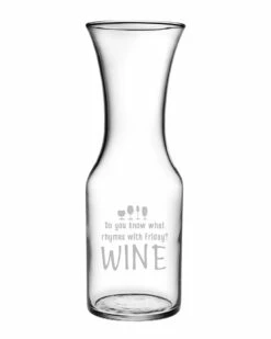 Susquehanna Glass Rhymes With Friday Liter Carafe Home Decorative Items & Frames