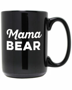 Susquehanna Glass Mama Bear Etched Black Mug Home Decorative Items & Frames