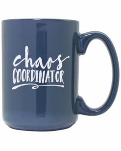Susquehanna Glass Chaos Coordinator Etched Steel Blue Mug Home Decorative Items & Frames