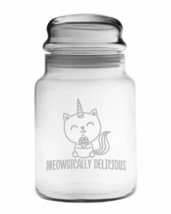 Susquehanna Glass Meowgically Delicious Apothecary Jar Home Dinnerware