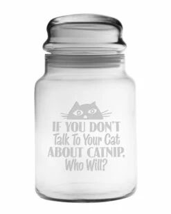 Susquehanna Glass Talk To Your Cat Apothecary Jar Home Pet Supplies