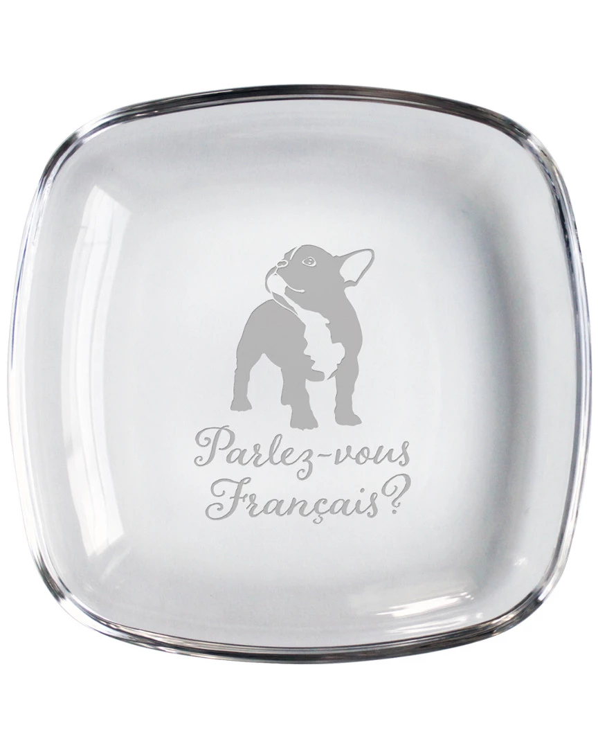 Susquehanna Glass Parlez-vous Francais? 7in Keepsake Plate Home Bar Carts & Accessories