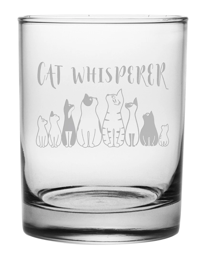 Susquehanna Glass 14oz Cat Whisperer Rocks Glass Set Of 4 Home Pet Supplies