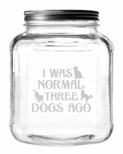 Susquehanna Glass Three Dogs Ago Gallon Treat Jar Home Pet Supplies