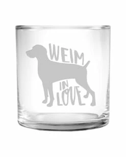 Susquehanna Glass 11 Weim In Love Slim Rocks Glass 5oz Home Pet Supplies