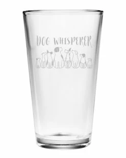 Susquehanna Glass 16oz Dog Whisperer Pint Glass Set Of 4 Home Pet Supplies