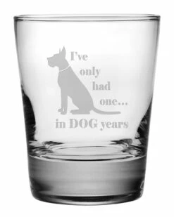 Susquehanna Glass 13 Dog Years Heavy Based DOF 25oz Home Pet Supplies